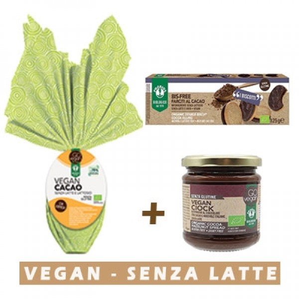Uovo di pasqua Vegan + Crema vegan ciok + Biscotti Ripieni al Cioccolato