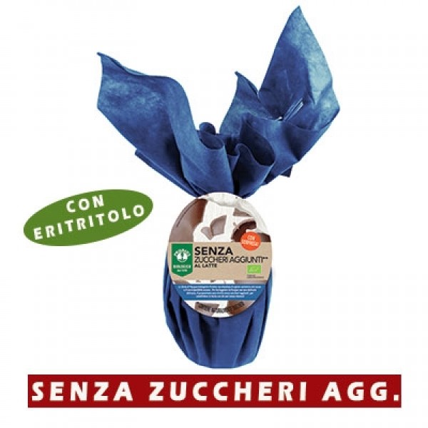 Uovo di Pasqua al Latte con Eritritolo Senza Zuccheri aggiunti 200g Probios