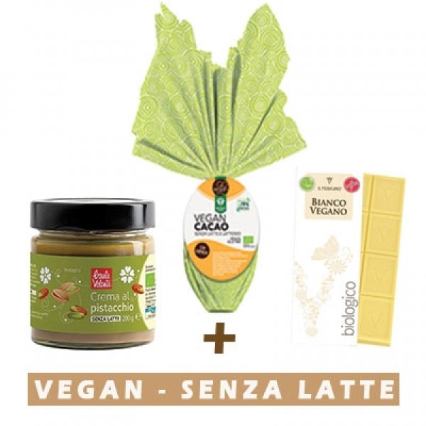 Uovo di Pasqua Vegan + Crema al Pistacchio + Cioccolato Bianco